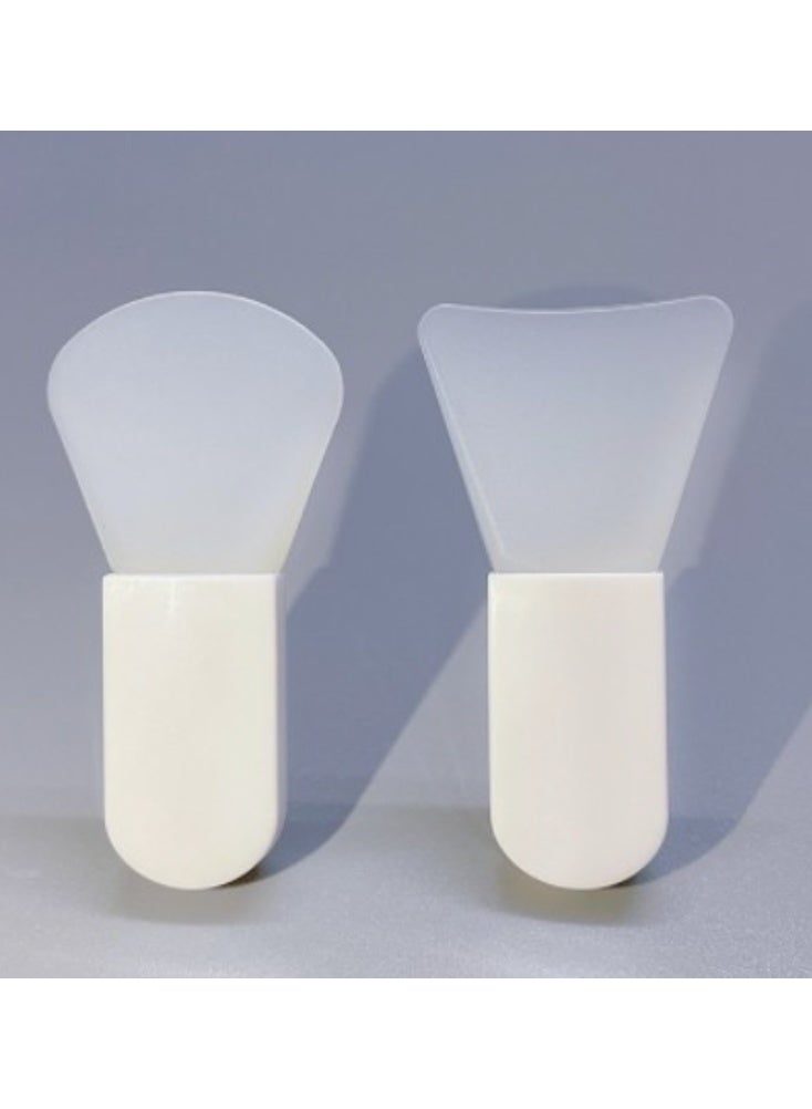 فرشاة قناع الوجه المصنوعة من السيليكون (قطعتان) مصممة لتطبيق منتجات العناية بالبشرة بطريقة صحية - Image 1